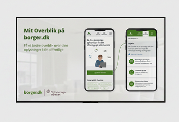 Skærmdump af materialet, som viser Mit Overblik på en mobiltelefon