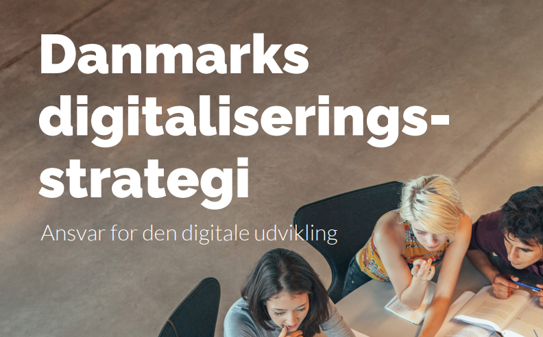 Forsiden af Danmarks digitaliseringsstrategi