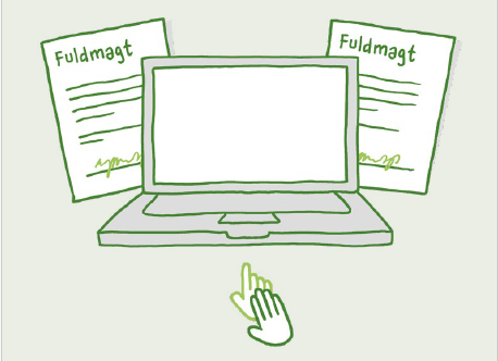 Billede af forsiden af hæftet Hjælp til fuldmagter i den offentlige sektor.